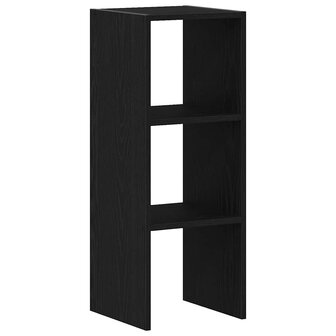 Boekenkast stapelbaar 30x30x80 cm bewerkt hout zwart eikenkleur 2