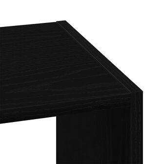 Boekenkast stapelbaar 30x30x80 cm bewerkt hout zwart eikenkleur 7