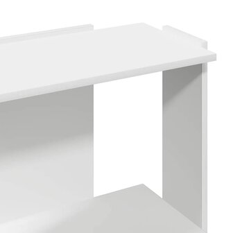 Boekenkast 3-laags 60x30x80 cm bewerkt hout wit 7