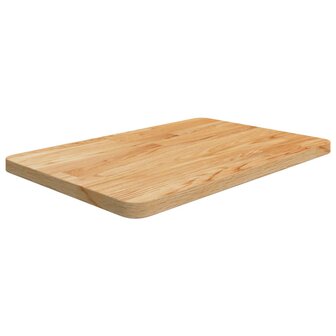 Wastafelblad 60x40x2,5cm behandeld massief hout lichtbruin 1