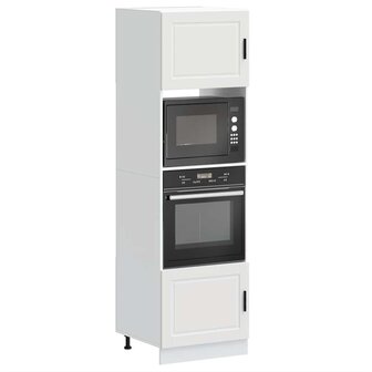 Ovenkasten 2 st Porto bewerkt hout wit 1