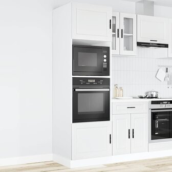 Ovenkasten 2 st Porto bewerkt hout wit 3