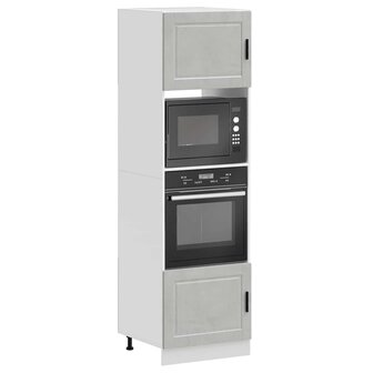 Ovenkasten 2 st Porto bewerkt hout betongrijs 1