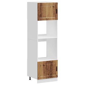 Ovenkasten 2 st Porto bewerkt hout oud houtkleurig 2