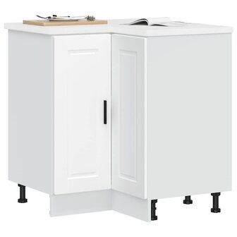 Keuken hoekonderkast &quot;Porto&quot; bewerkt hout wit 1