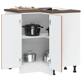 Keuken hoekonderkast &quot;Porto&quot; bewerkt hout oud houtkleurig 4
