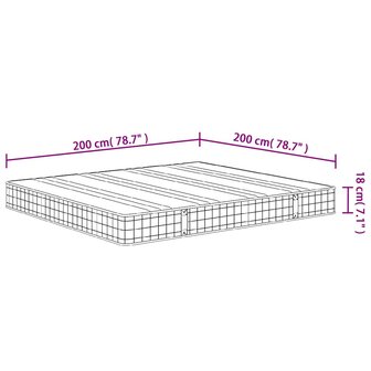 Binnenveringmatras middelhard 200x200 cm 7