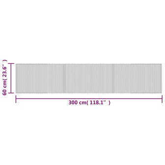 Vloerkleed rechthoekig 60x300 cm bamboe donkerbruin 8