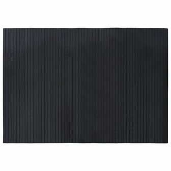 Vloerkleed rechthoekig 70x100 cm bamboe zwart 2