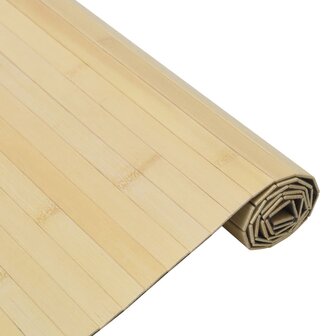 Vloerkleed rechthoekig 70x300 cm bamboe lichtnaturel 4