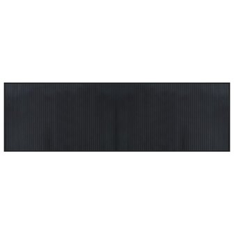 Vloerkleed rechthoekig 60x200 cm bamboe zwart 2