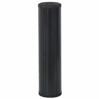 Vloerkleed rechthoekig 60x200 cm bamboe zwart 3