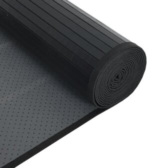 Vloerkleed rechthoekig 60x200 cm bamboe zwart 5