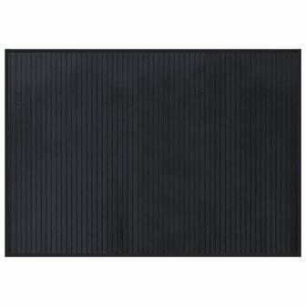 Vloerkleed rechthoekig 70x100 cm bamboe zwart 2