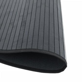 Vloerkleed rond 60 cm bamboe zwart 4