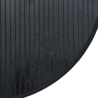 Vloerkleed rond 60 cm bamboe zwart 6