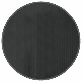 Vloerkleed rond 60 cm bamboe grijs 2