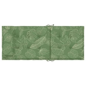 Stoelkussens 2 st hoge rug bladpatroon oxford stof 7