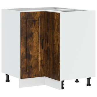 Keuken hoekonderkast &quot;Porto&quot; bewerkt hout gerookt eikenkleurig 2