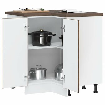 Keuken hoekonderkast &quot;Porto&quot; bewerkt hout gerookt eikenkleurig 4