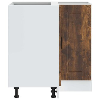 Keuken hoekonderkast &quot;Porto&quot; bewerkt hout gerookt eikenkleurig 7