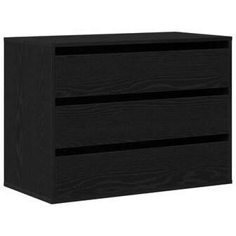 Hoekkast met Lades Zwart Eiken 80x41x58 cm Geengineerd Hout 2