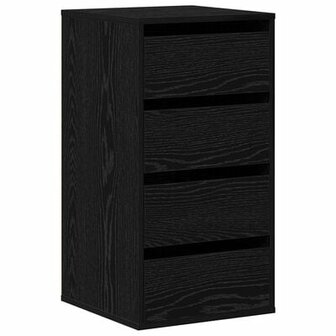 Hoekladekast Zwart Eiken 40x41x76 cm Bewerkt Hout 2