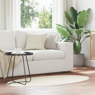 Vloerkleed &quot;HUARTE&quot; Cr&egrave;me 80x150 cm Ovaal 1