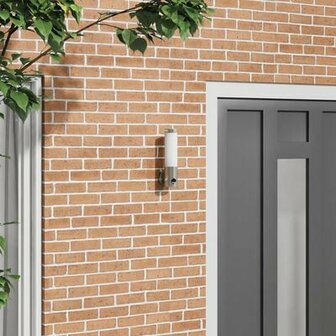 Buitenwandlamp met sensor IP44 roestvrijstaal zilverkleurig 1