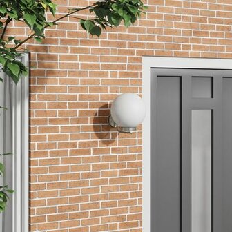 Buitenwandlamp IP44 roestvrijstaal zilverkleurig 1