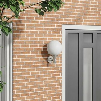 Buitenwandlamp met Sensor Zilver RVS IP44 1