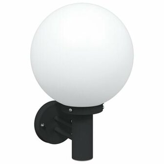 Buiten Wandlamp Zwart RVS IP44 2