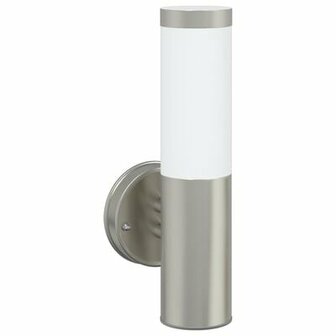 Buitenwandlamp Zilver RVS IP44 2