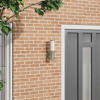 Buitenwandlamp met sensor Zilver Roestvrijstaal IP44 1