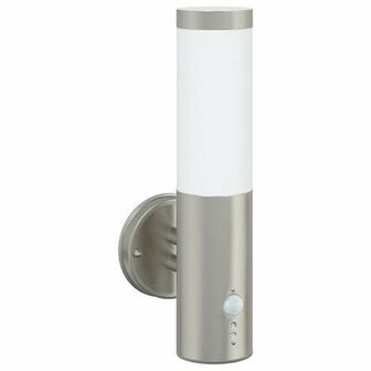 Buitenwandlamp met sensor Zilver Roestvrijstaal IP44 2