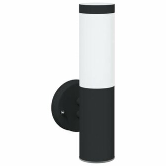 Buiten Wandlamp Zwart RVS IP44 2