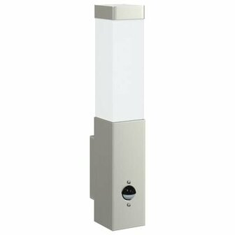 Buitenwandlamp met sensor Zilver Roestvrij staal IP44 2