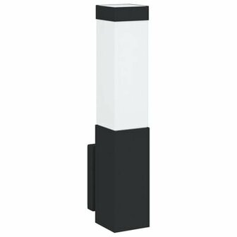 Buiten Wandlamp Zwart Roestvrij staal IP44 2