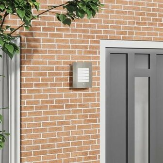 Buiten Wandlamp met Sensor 2 stuks Zilver Roestvrijstaal IP44 1