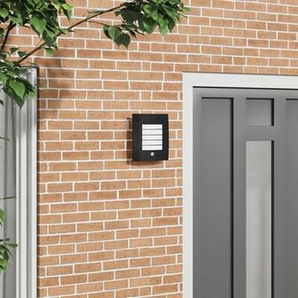 Buiten Wandlamp met Sensor 2 stuks Zwart Roestvrij Staal IP44 1