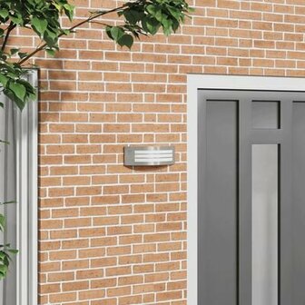 Buiten Wandlamp Zilver Roestvrijstaal IP44 1