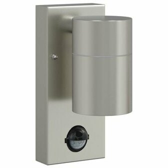 Buitenwandlamp met sensor Zilver Roestvrij staal IP44 2