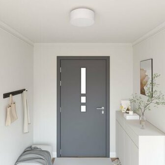 Plafondlampen Inbouw Wit &Oslash; 30 cm Stof E27 1