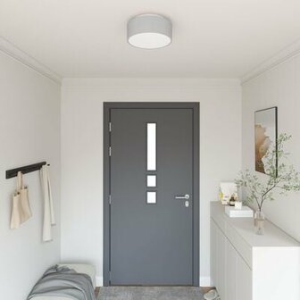 Plafondlampen Inbouw Grijs &Oslash; 30 cm Stof E27 1