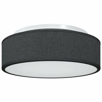 Plafondlampen Inbouw Zwart &Oslash; 38 cm Stof E27 2