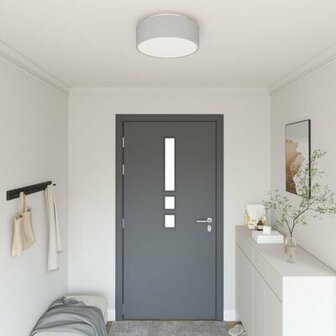 Inbouw Plafondlamp Grijs &Oslash; 38 cm Stof E27 1