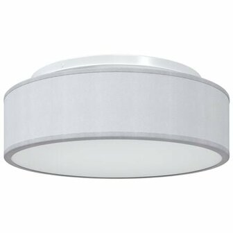 Inbouw Plafondlamp Grijs &Oslash; 38 cm Stof E27 2