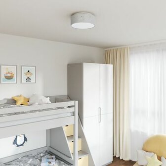 Plafondlampen met sterrenlampenkap Grijs &Oslash; 30 cm Kunststof E27 1