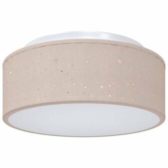 Plafondlamp met Stervormige Lampenkap Taupe &Oslash; 30 cm Stof E27 2