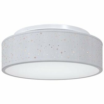 Plafondlampen met sterrenlampenkap Grijs &Oslash; 38 cm Stof E27 2